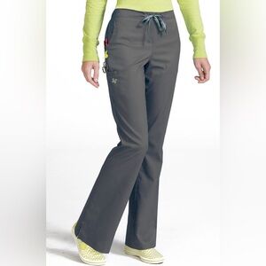 Med Couture 'Vivi' Sherry Pant Scrub Bottoms. Gray & Green. Size Medium.